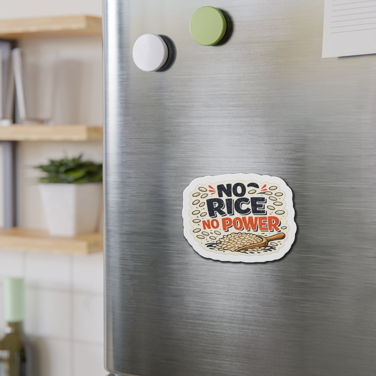 No Rice No Power  — Cruise Meme Die-Cut Magnet