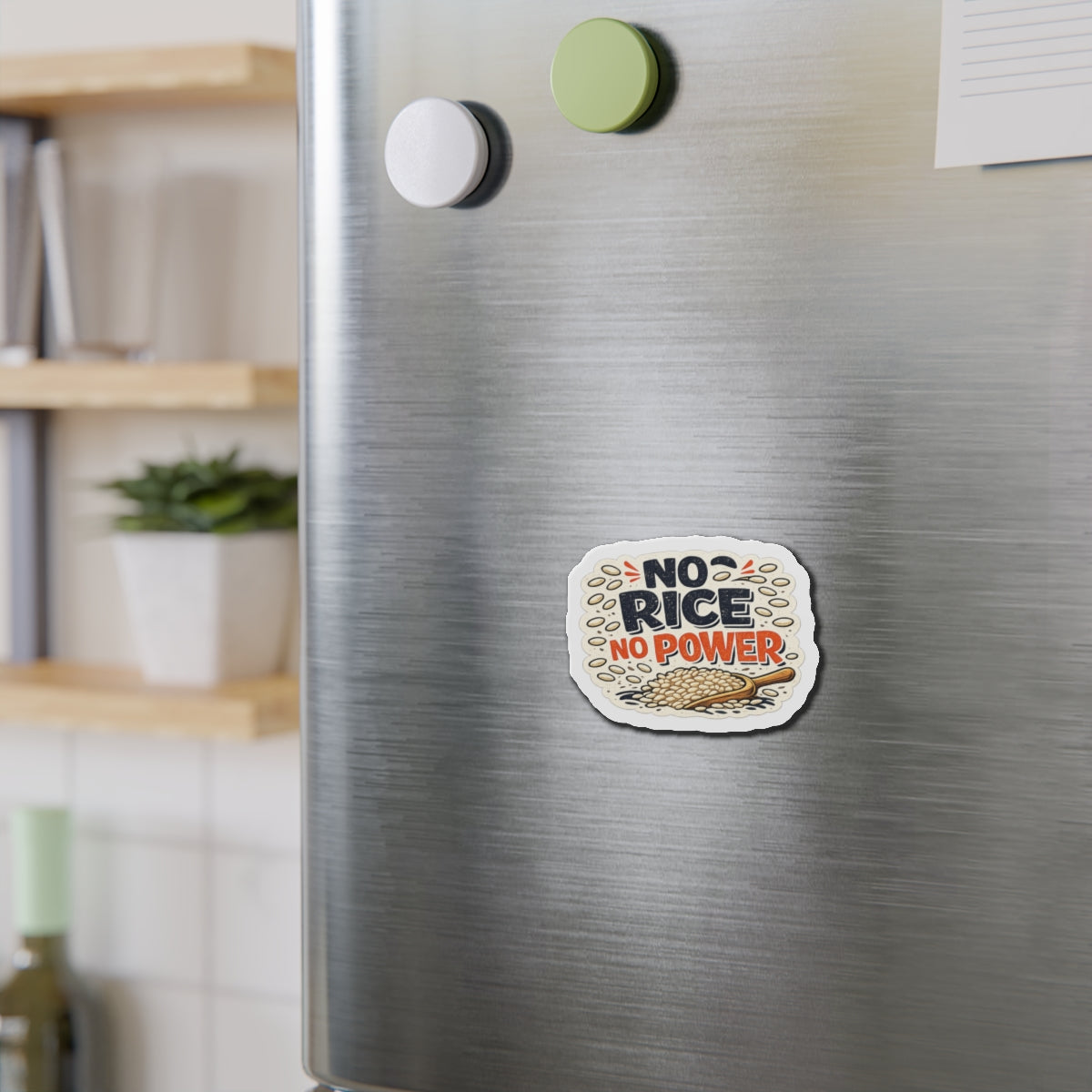 No Rice No Power  — Cruise Meme Die-Cut Magnet