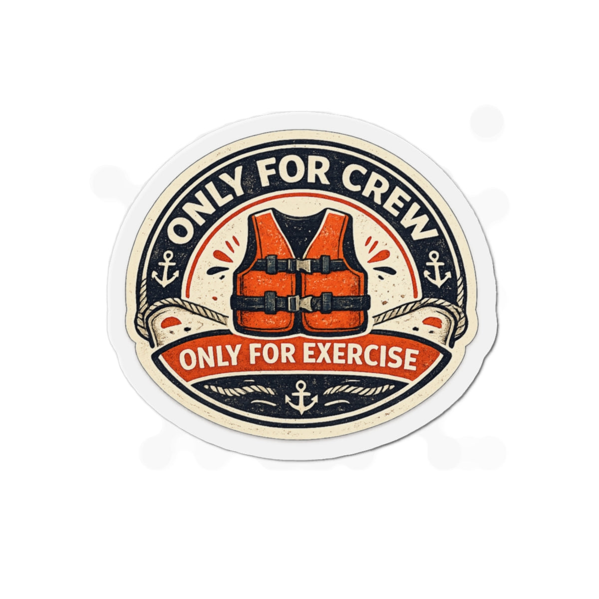Only for Crew Only for Exercise — Cruise Meme Die-Cut Magnet